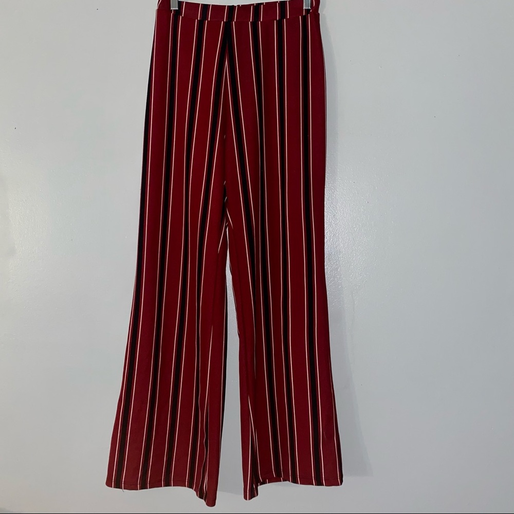 Striped Wide-Leg Pants